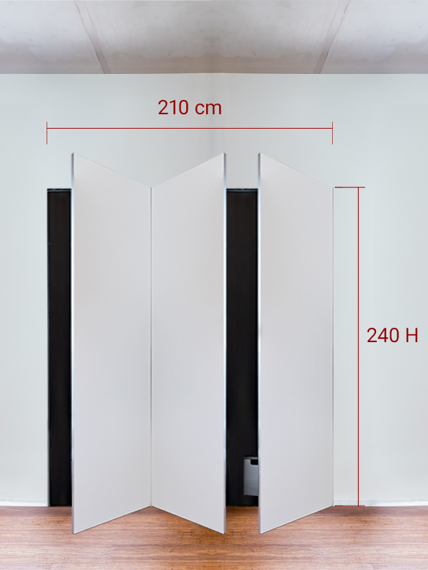 Armoire invisible 3 vantaux 210x240 cm