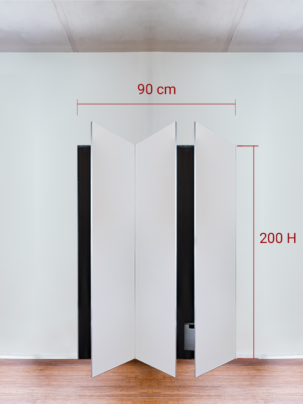 Armoire invisible 3 vantaux 90x200 cm