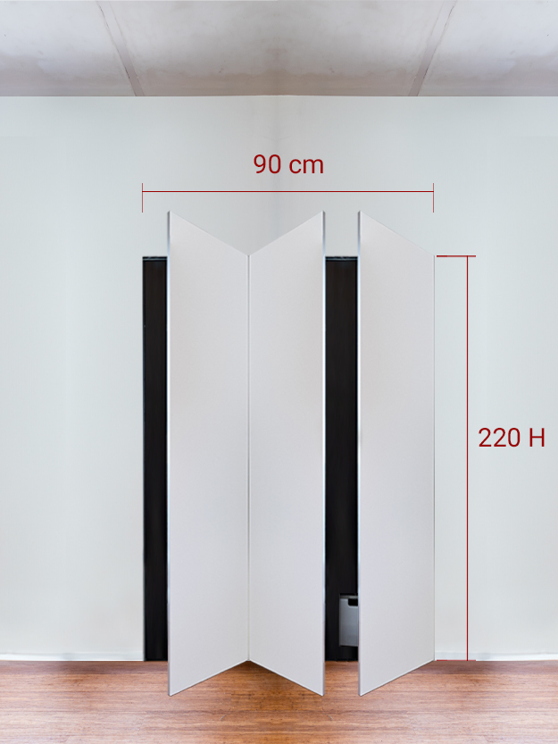 Armoire invisible 3 vantaux 90x220 cm