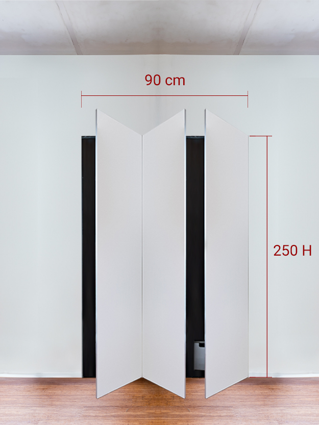 Armoire invisible 3 vantaux 90x250 cm