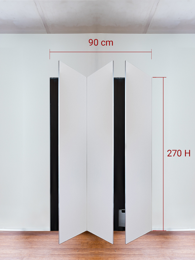Armoire invisible 3 vantaux 90x270 cm