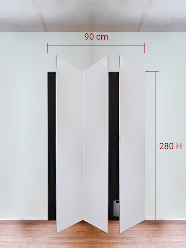 Armoire invisible 3 vantaux 90x280 cm