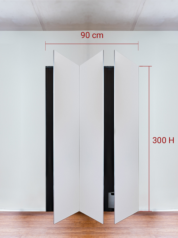 Armoire invisible 3 vantaux 90x300 cm