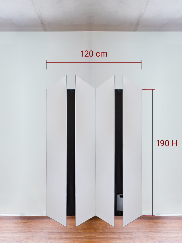 Armoire invisible 4 vantaux 120x190 cm