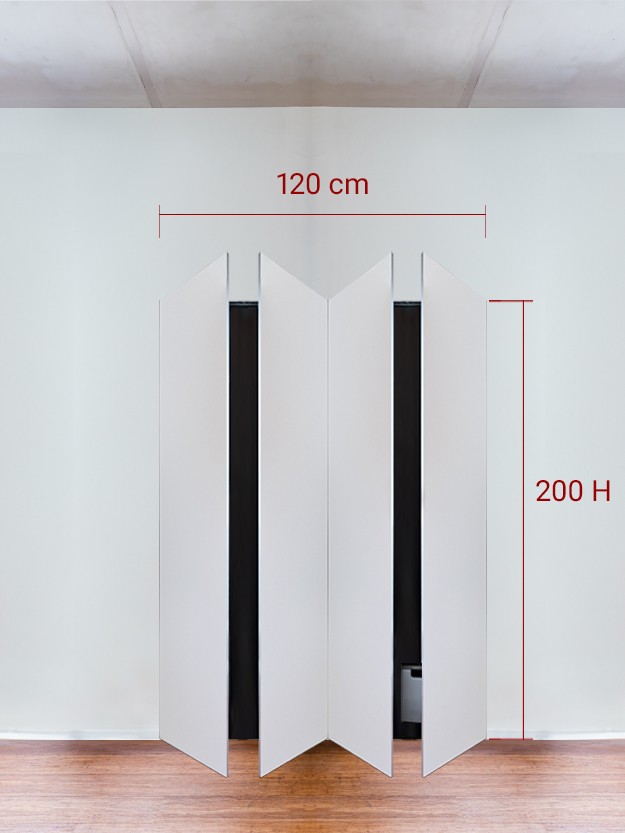 Armoire invisible 4 vantaux 120x200 cm
