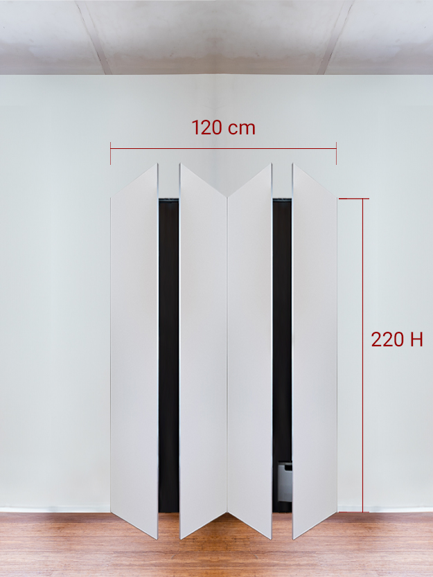 Armoire invisible 4 vantaux 120x220 cm