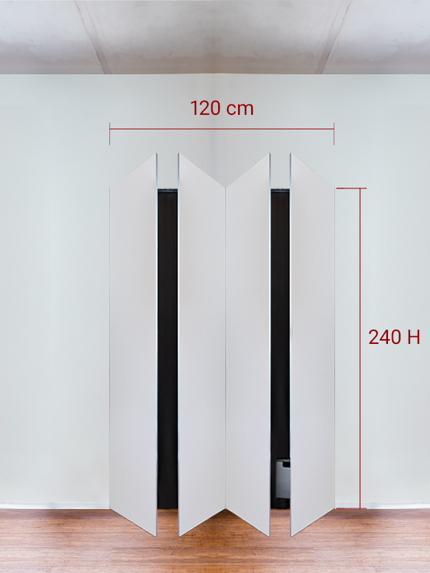 Armoire invisible 4 vantaux 120x240 cm