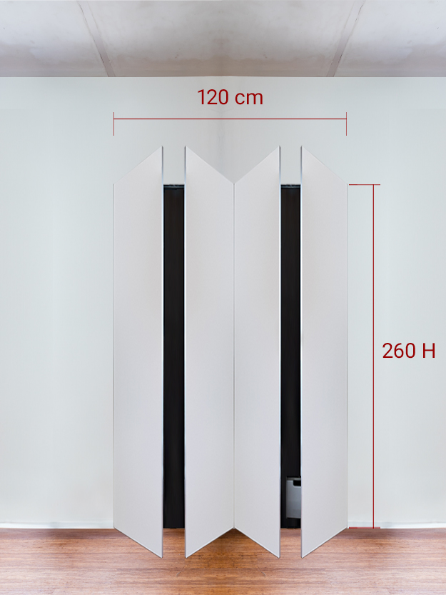 Armoire invisible 4 vantaux 120x260 cm
