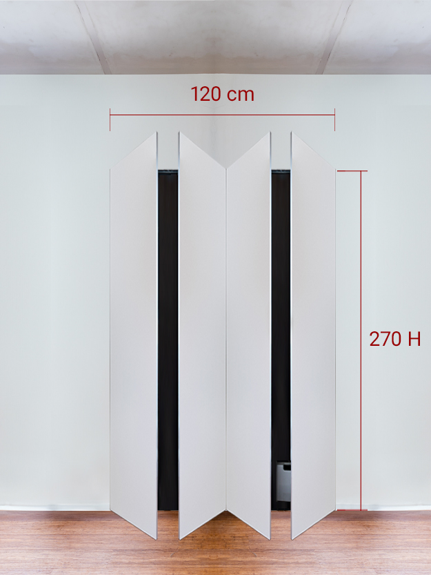 Armoire invisible 4 vantaux 120x270 cm