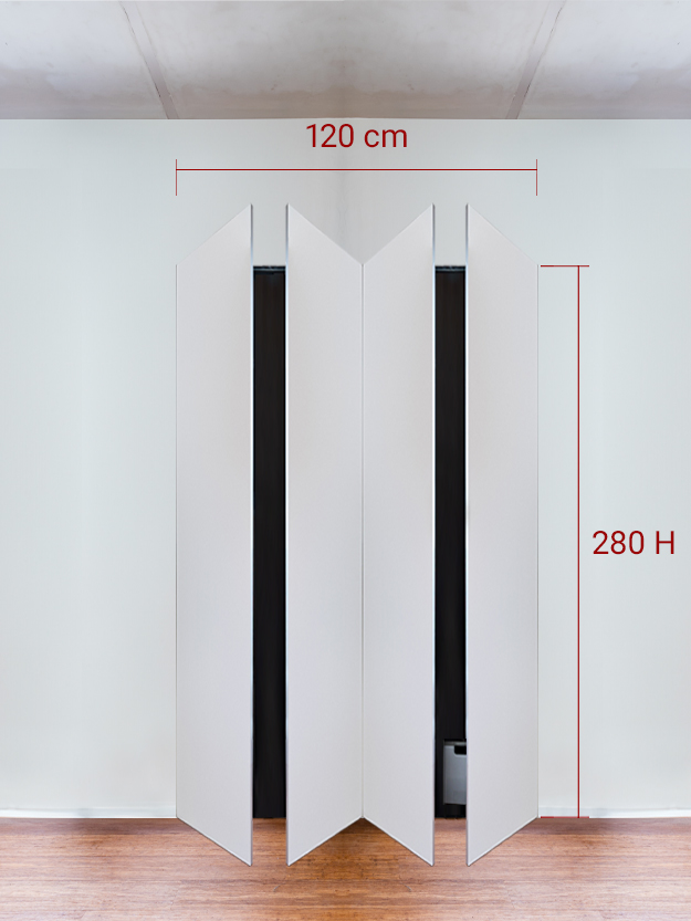 Armoire invisible 4 vantaux 120x280 cm