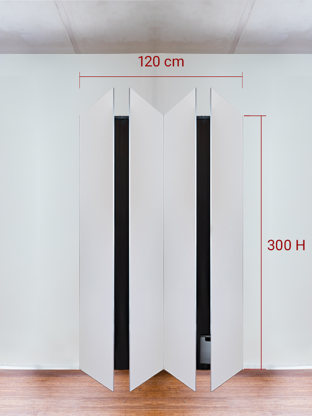 Armoire invisible 4 vantaux 120x300 cm