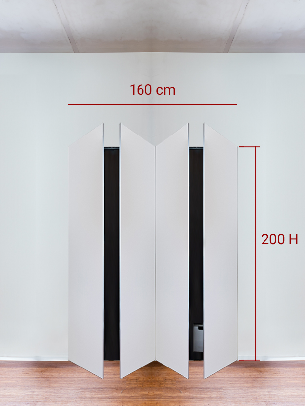 Armoire invisible 4 vantaux 160x200 cm