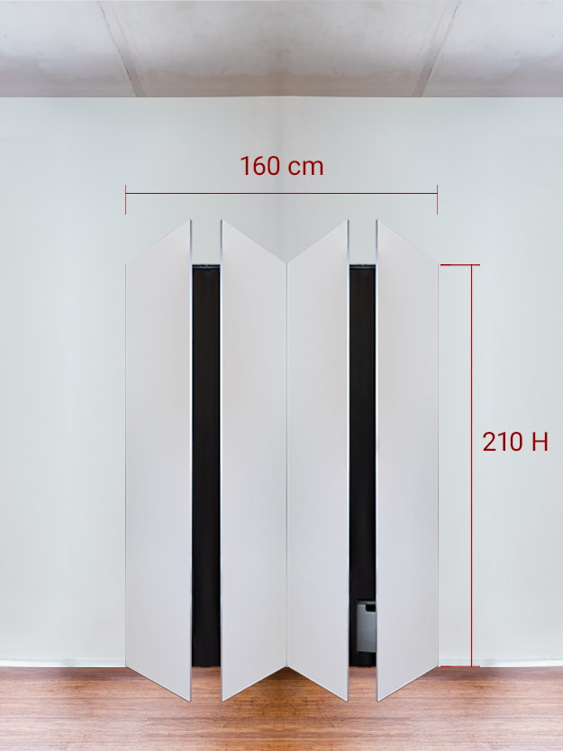 Armoire invisible 4 vantaux 160x210 cm