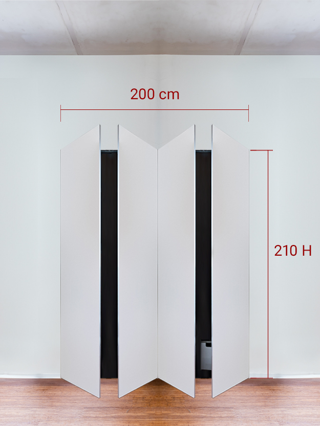 Armoire invisible 4 vantaux 200x210 cm