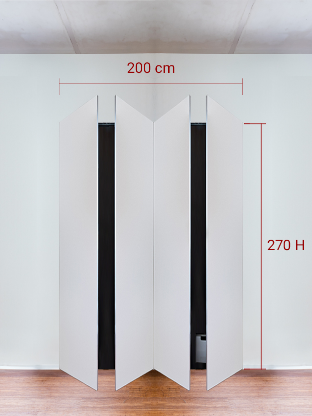 Armoire invisible 4 vantaux 200x270 cm