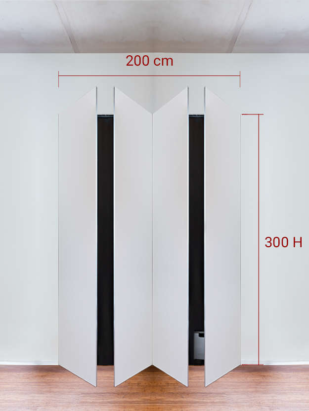 Armoire invisible 4 vantaux 200x300 cm