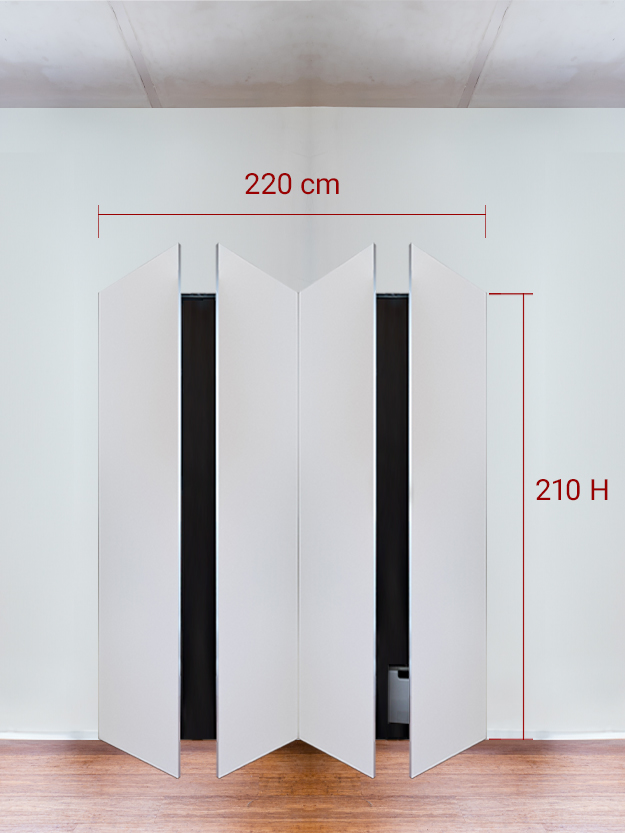 Armoire invisible 4 vantaux 220x210 cm