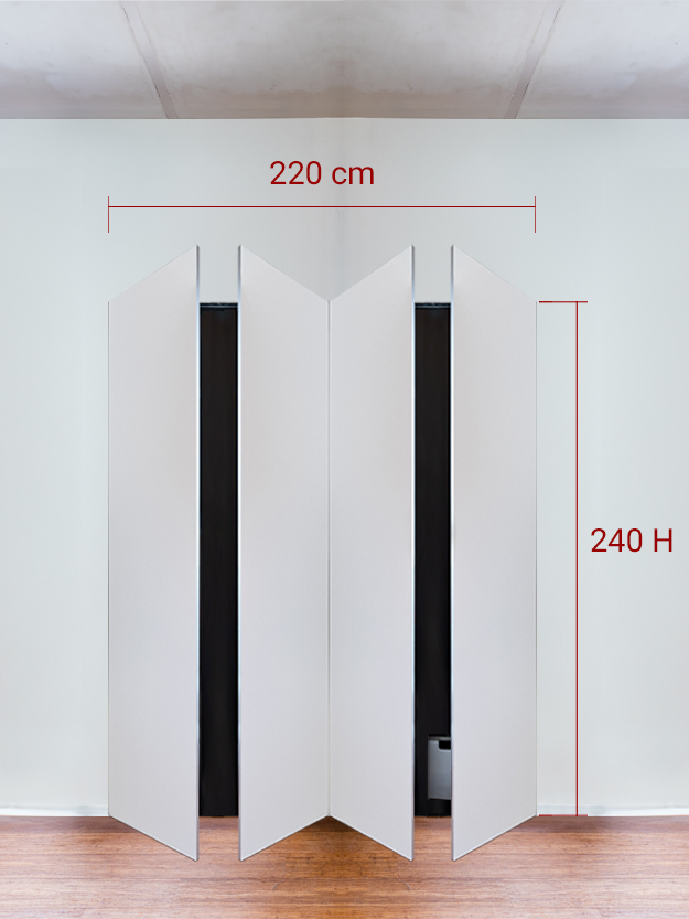 Armoire invisible 4 vantaux 220x240 cm
