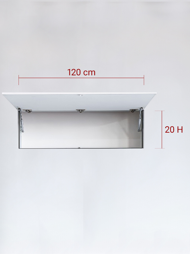 Panneau invisible 1 vantail verse le Haut 120x20