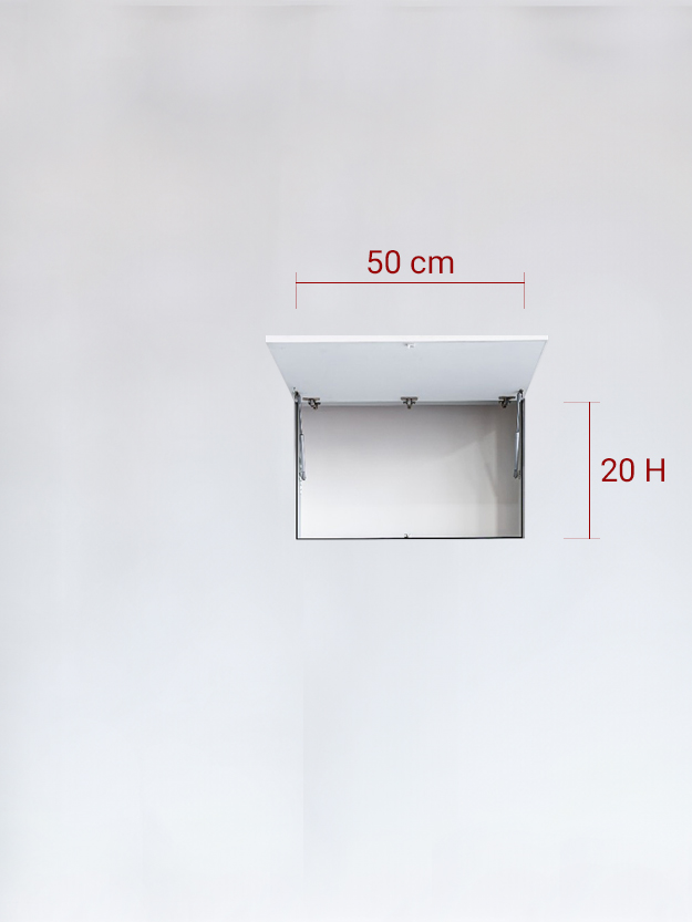 Panneau invisible 1 vantail verse le Haut 50x20