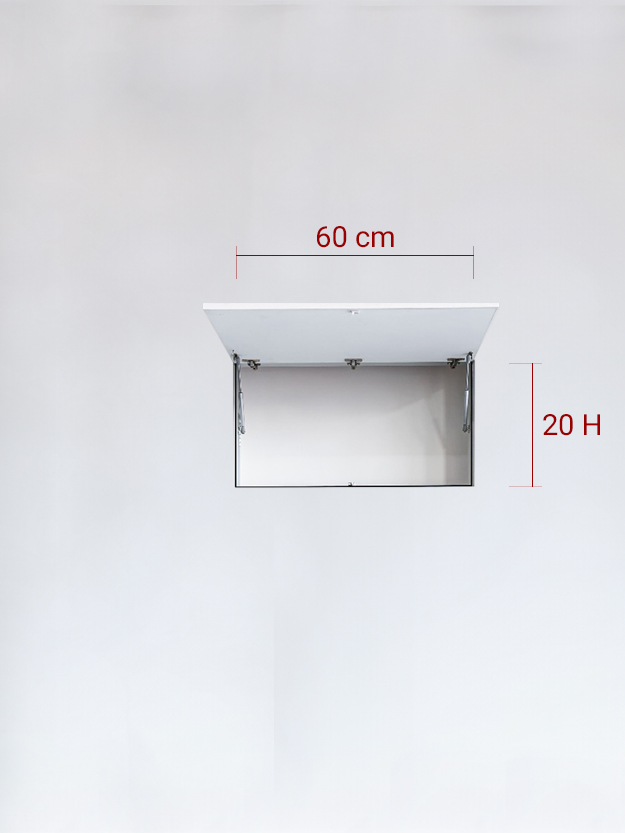 Panneau invisible 1 vantail verse le Haut 60x20