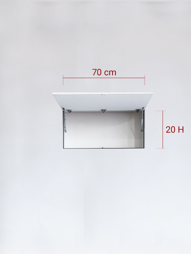 Panneau invisible 1 vantail verse le Haut 70x20