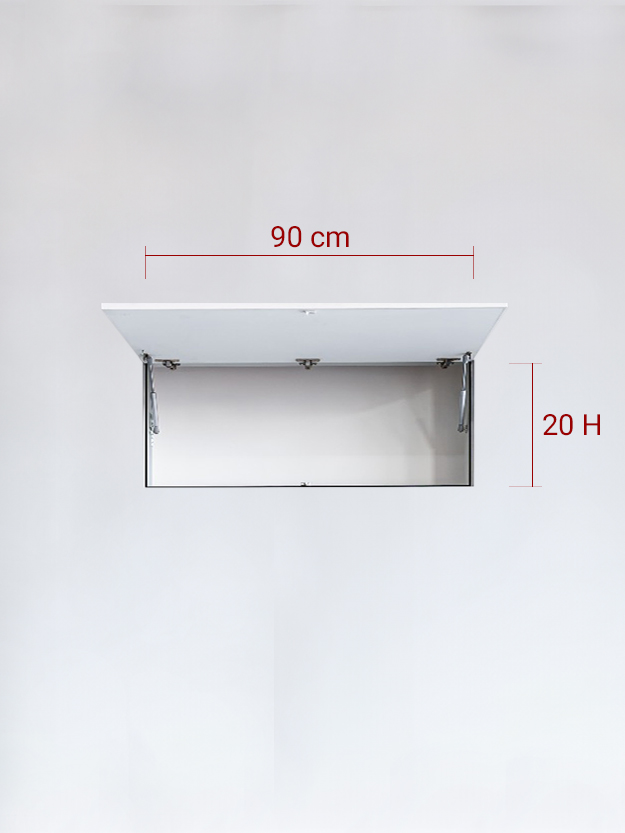 Panneau invisible 1 vantail verse le Haut 90x20