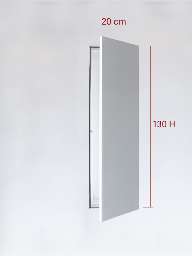 Panneau invisible 1 vantail pour niche 20x130