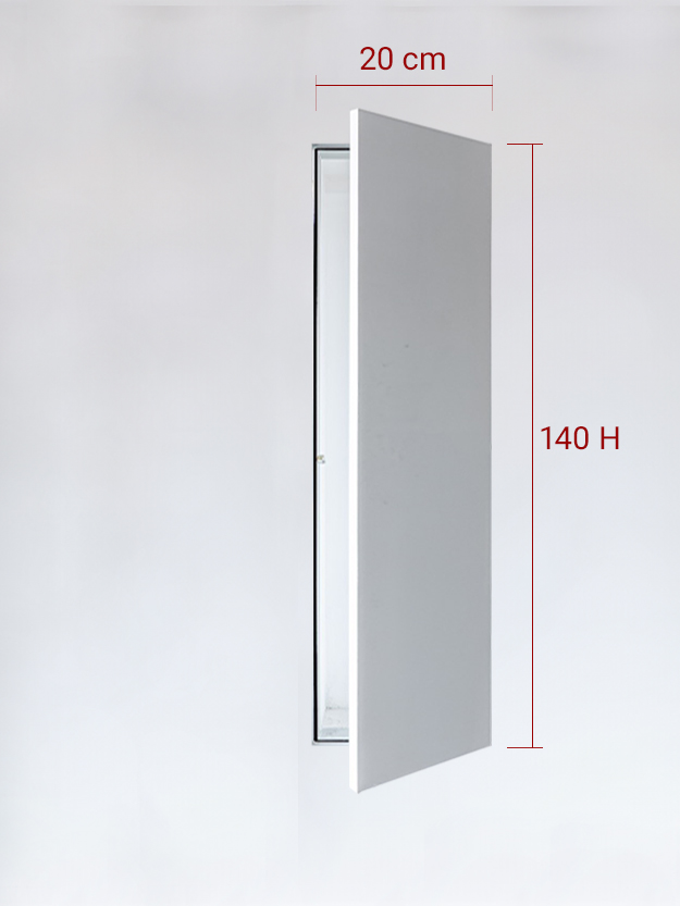 Panneau invisible 1 vantail pour niche 20x140