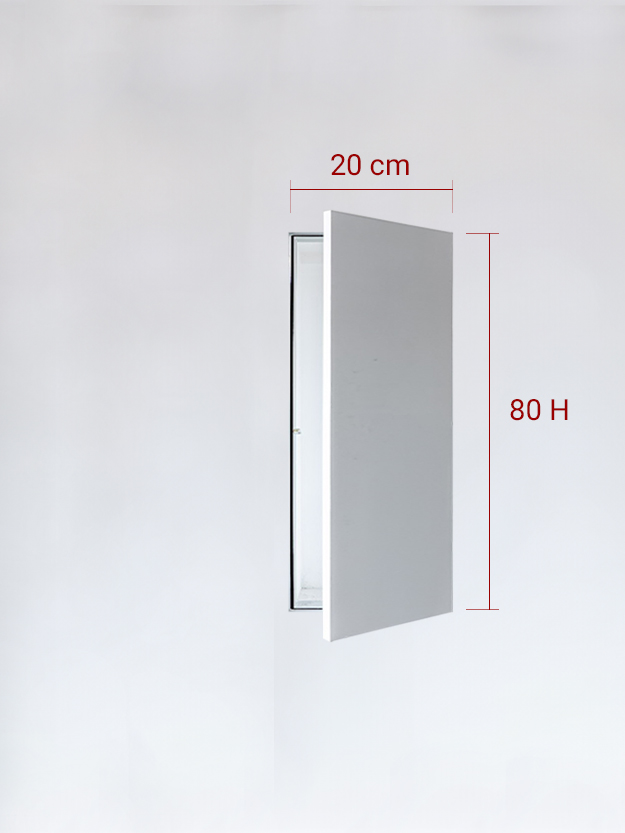 Panneau invisible 1 vantail pour niche 20x80