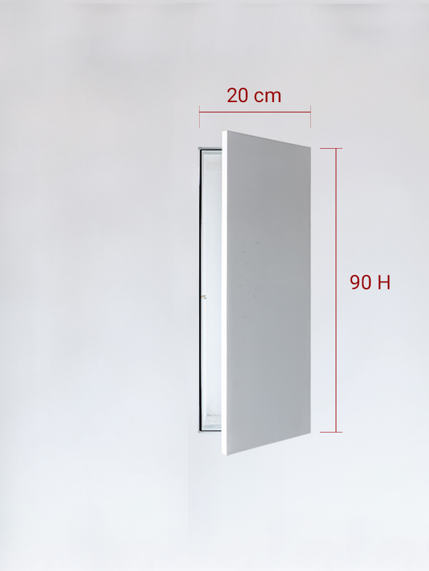 Panneau invisible 1 vantail pour niche 20x90