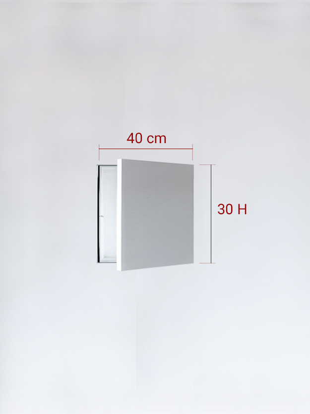 Panneau invisible 1 vantail pour niche 40x30