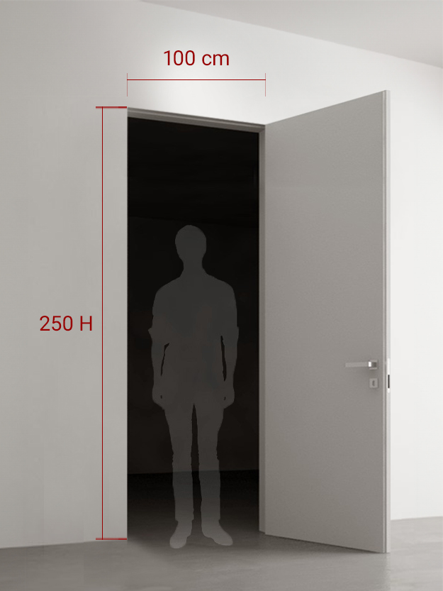 Porte battante 100x250 cm