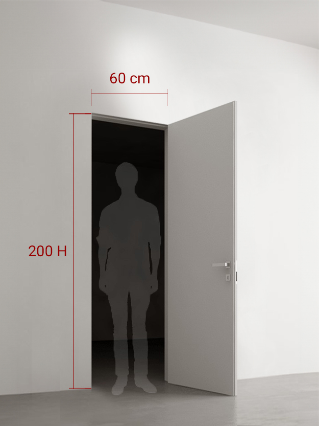 Porte battante 60x200 cm