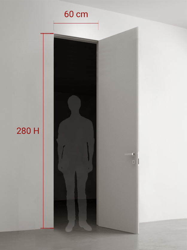 Porte battante 60x280 cm