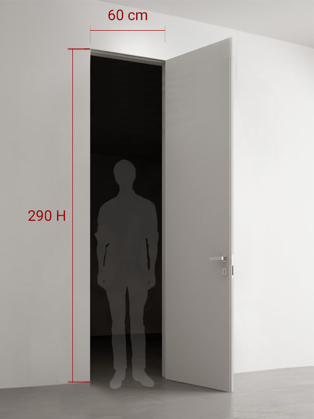 Porte battante 60x290 cm