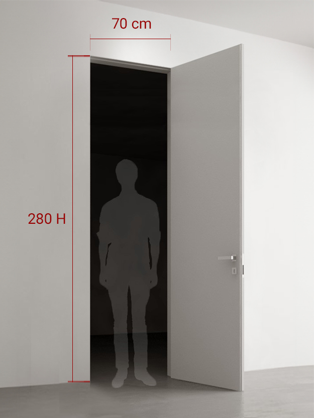 Porte battante 70x280 cm