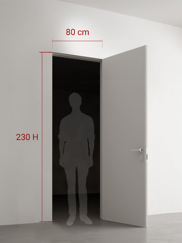 Porte battante 80x230 cm