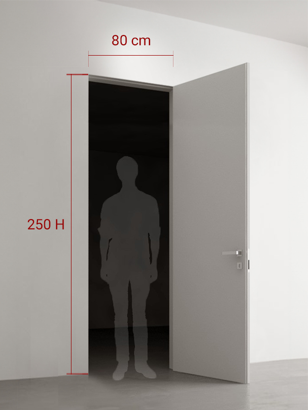 Porte battante 80x250 cm