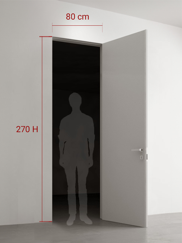 Porte battante 80x270 cm