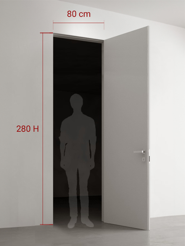 Porte battante 80x280 cm