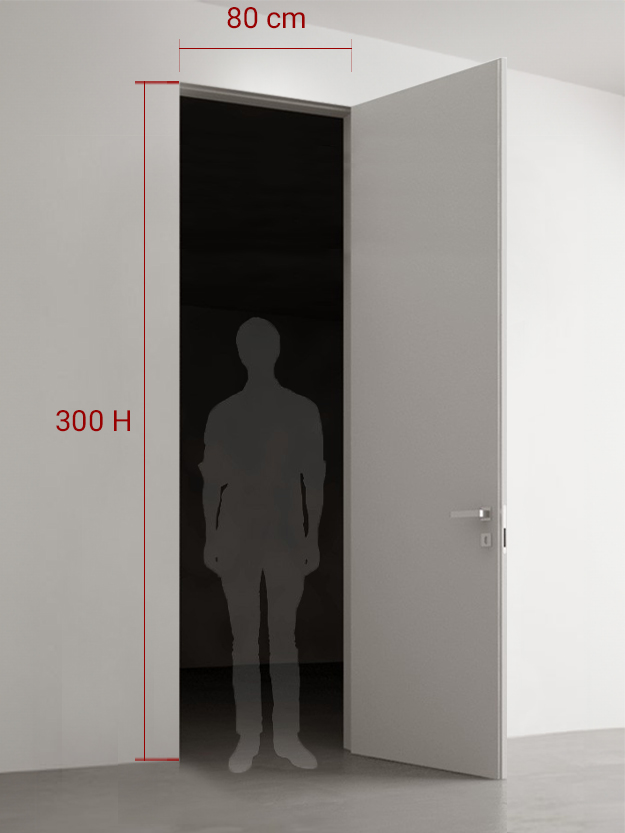 Porte battante 80x300 cm