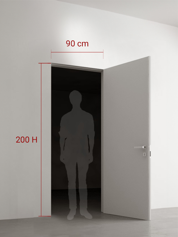 Porte battante 90x200 cm