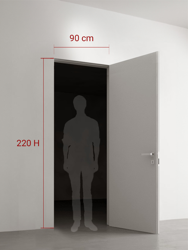 Porte battante 90x220 cm