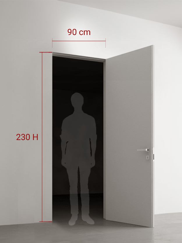 Porte battante 90x230 cm