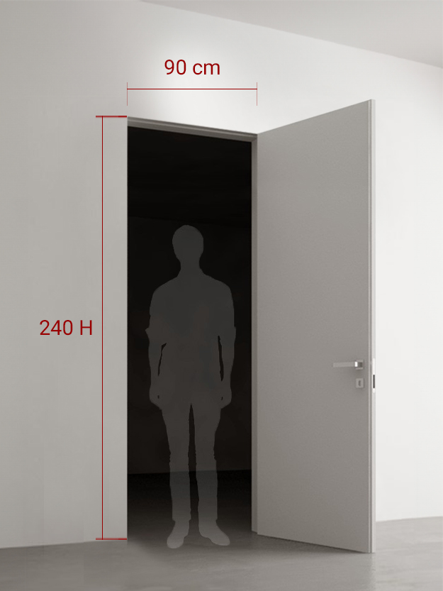 Porte battante 90x240 cm