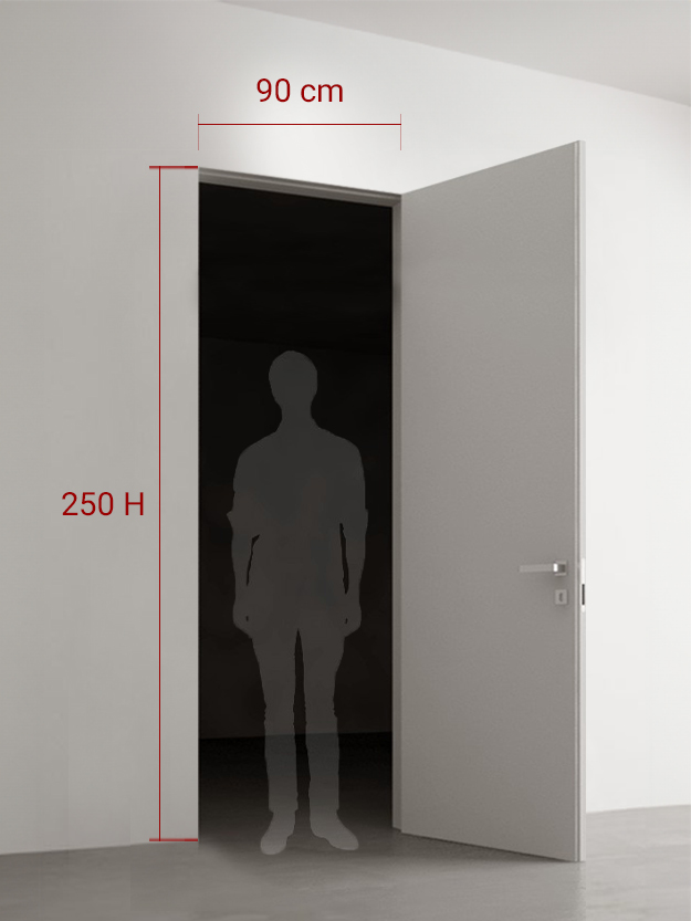 Porte battante 90x250 cm