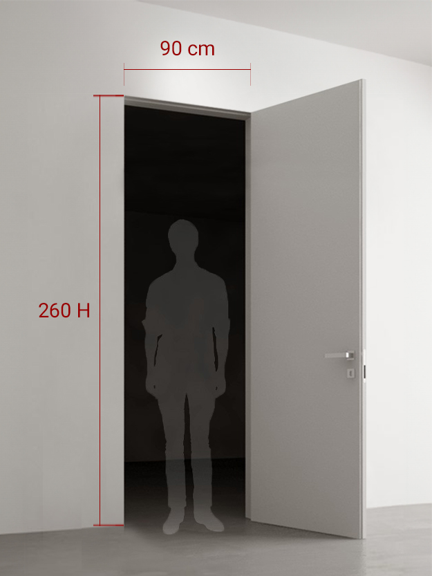 Porte battante 90x260 cm