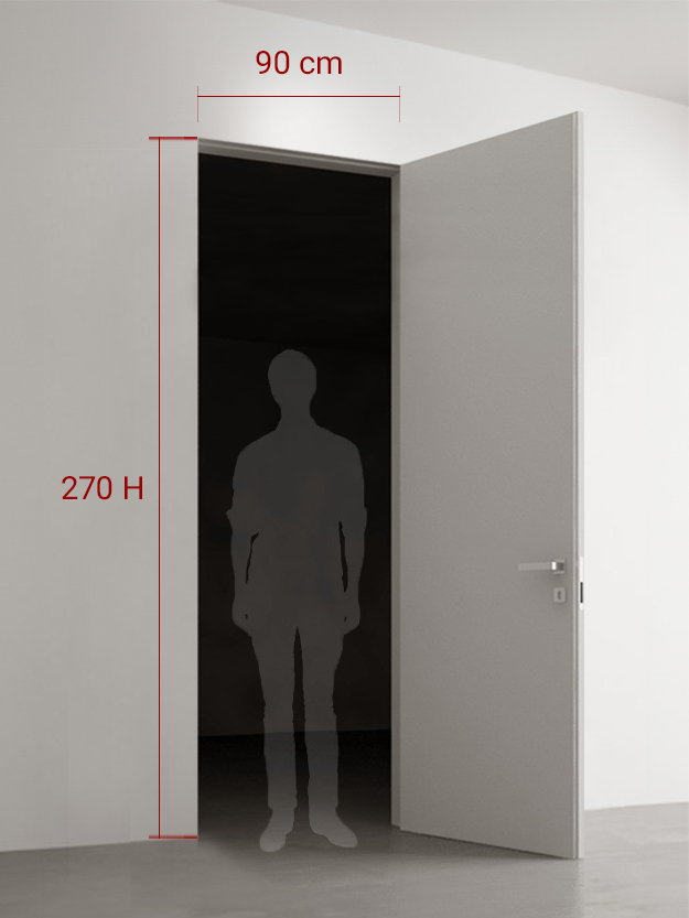 Porte battante 90x270 cm