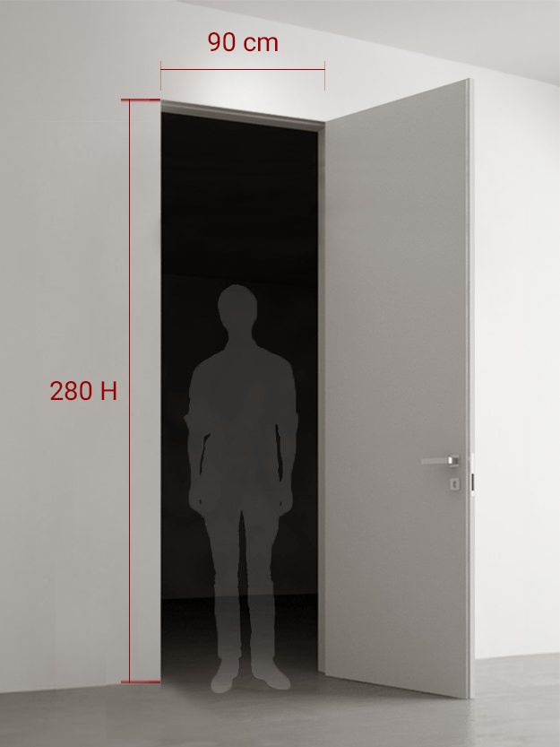 Porte battante 90x280 cm